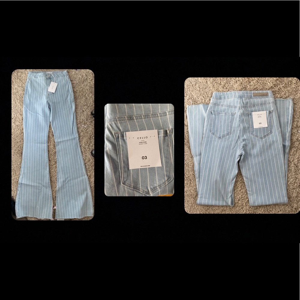 Striped Flare Jeans